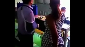 aunty allowed to touch her boobs on public bus