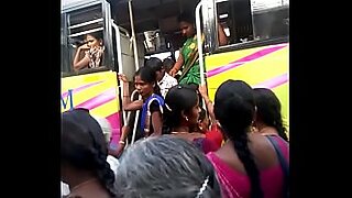 cochin aunty boob press bus