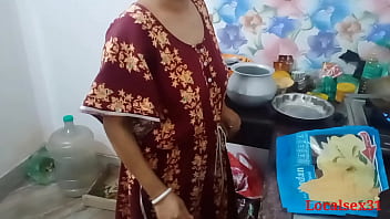 mom in kitchen force son